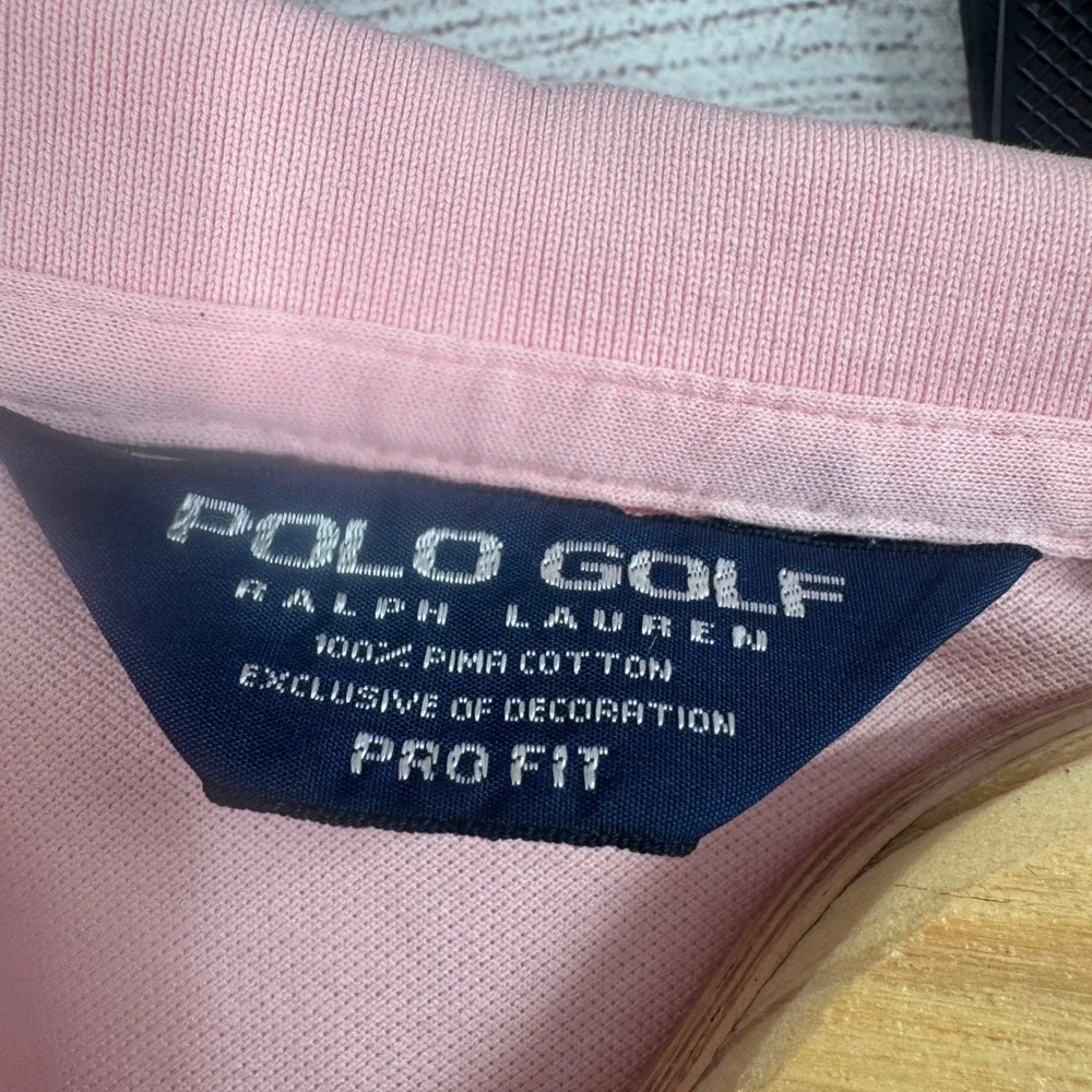 Polo Ralph Lauren Golf Polo Shirt XL Fly‎ Emirates Logo Pink Pro Fit